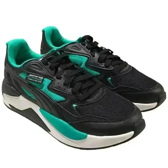 Puma Sneakers Shoes Men 10 Black Green X Ray Speed Mercedes AMG Petronas F1 - Picture 1 of 8